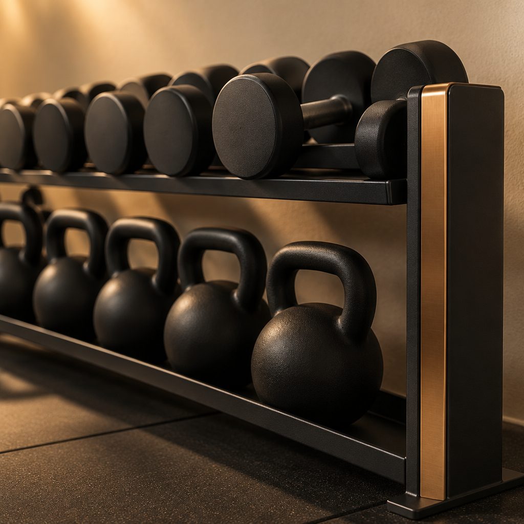 Rastrelliera manubri e kettlebell